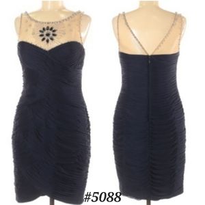 💟💖Adrianna Papell navy blue crystals/pearls